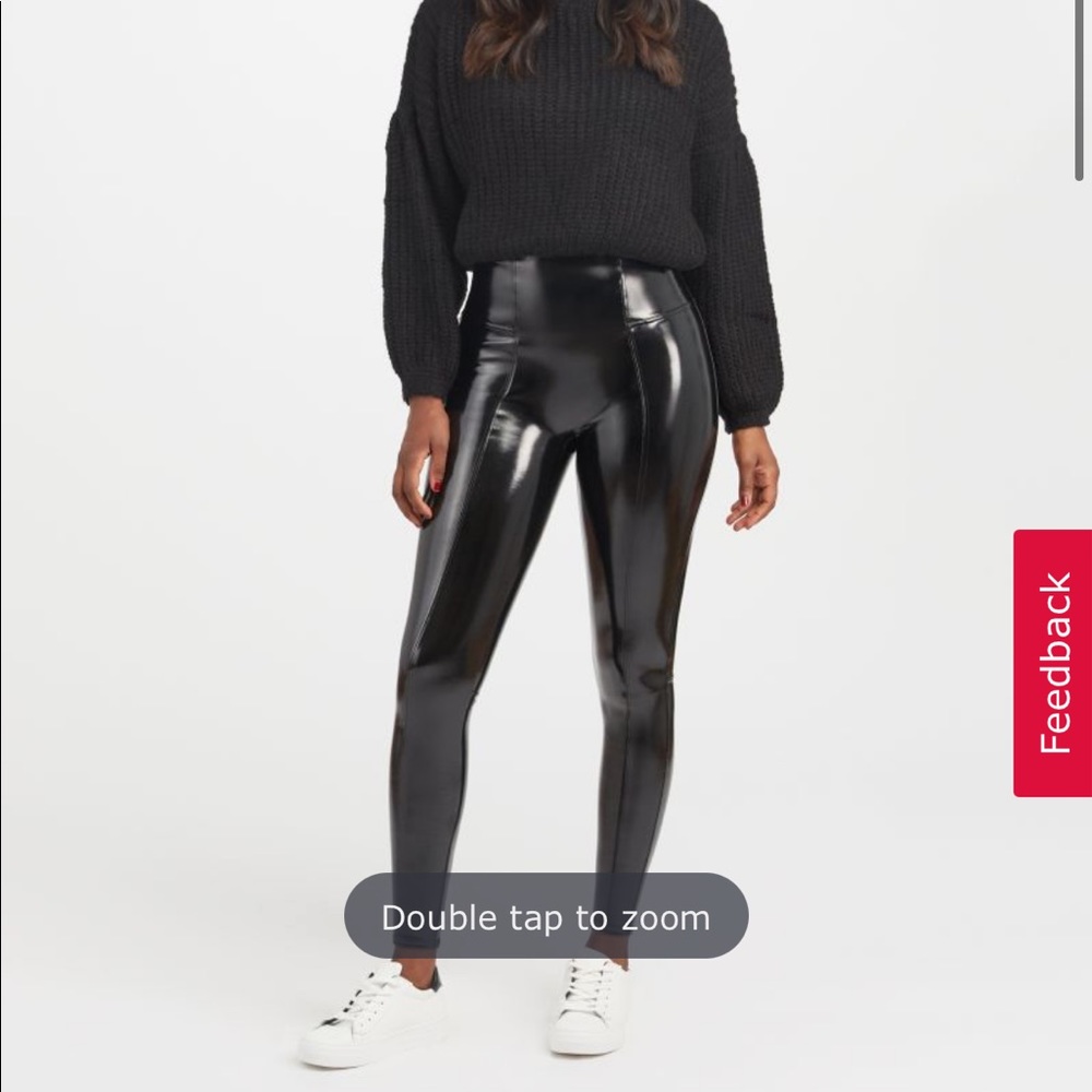 SPANX patent leather leggings never worn size M